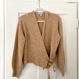 & Other Stories Oatmeal wrap top/cardigan
